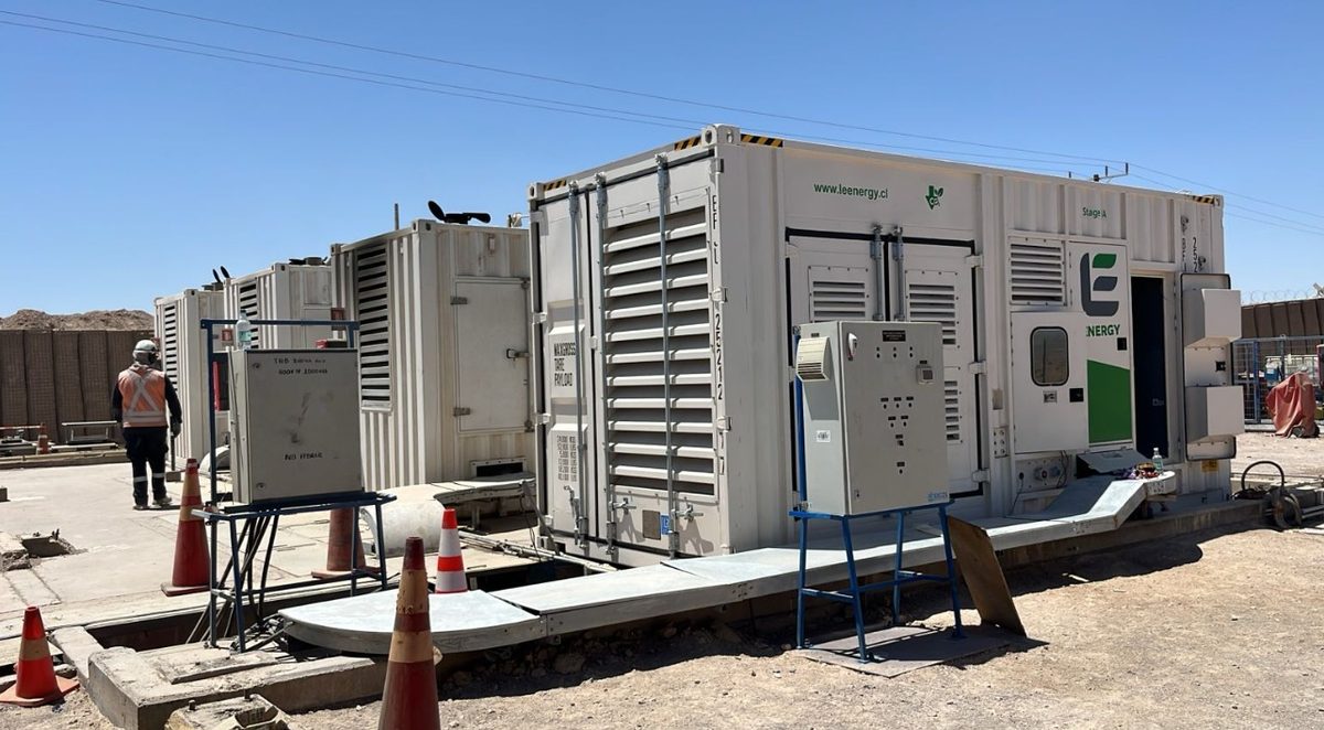 Grupo electrógeno Twin Pack 1.250 kVA de Le Energy para SQM