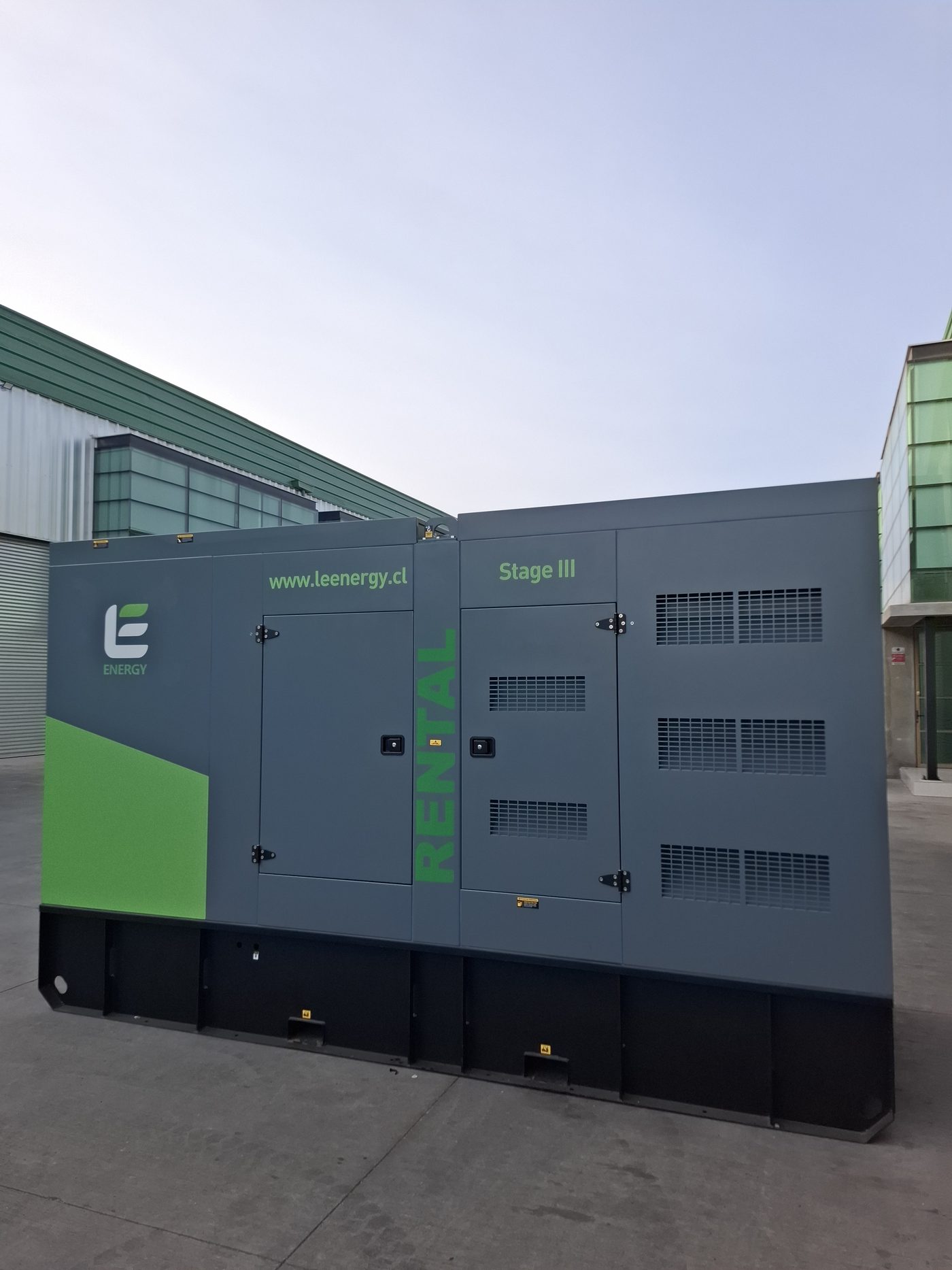 Grupo electrógeno LE ENERGY en operación
